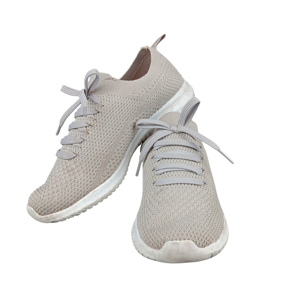 Skechers Women's‎ Tan Knit Memory Foam Slip On Athletic Shoes Size 7.5